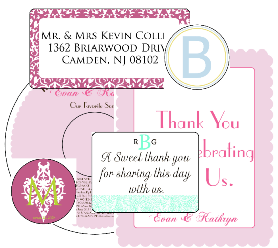 Wedding Labels for Free in Fillable PDF