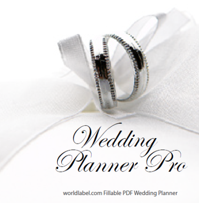 The planner includes Vendor Contact list Budget Program Ceremony Bridal 