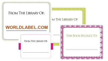 This Book Belongs To Bookplate Label Template