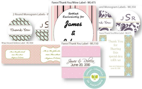 Check out them Wedding Labels by Green Orginals