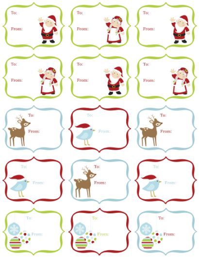 Christmas Labels For Free By Ink Tree Press 