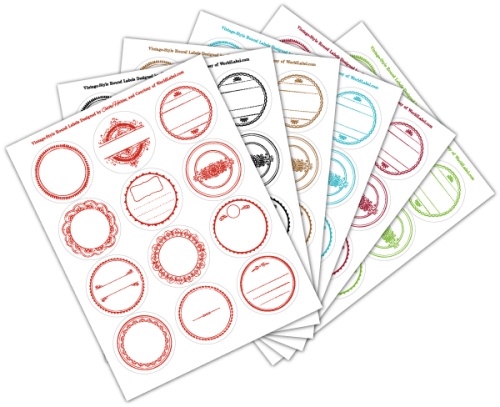 Free printable round labels for your laser and inkjet printers