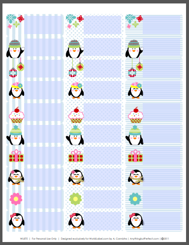 Holiday Labels set with Penguins by Anythingbutperfect.com | Worldlabel