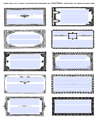 Fillable Label Template Use the these designed labels for your jars with