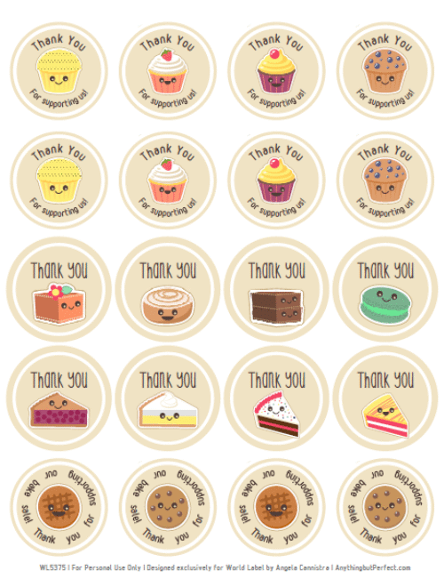 Bake Sale Printable Labels Set Worldlabel Blog