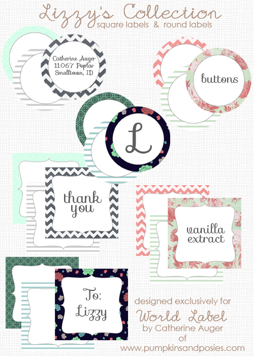 Round & Square Labels from Lizzy's Collection | Free printable