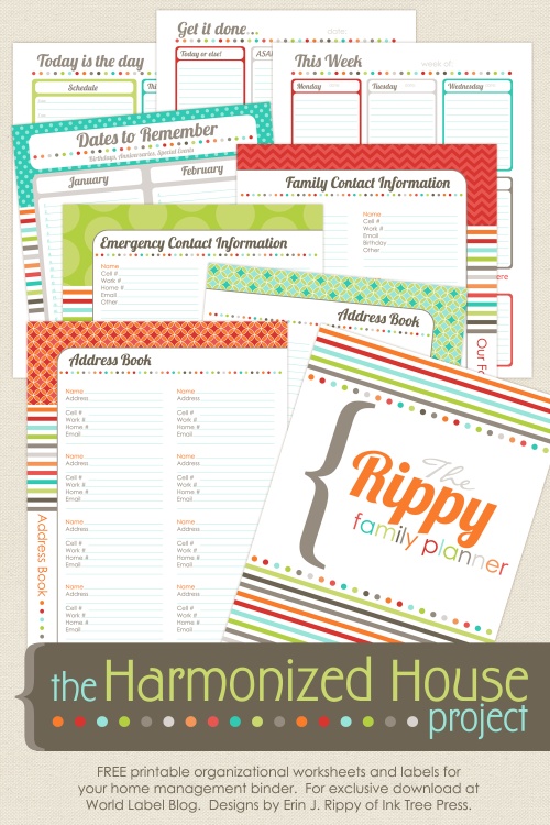 10 Free Printable Organizers Beneath My Heart