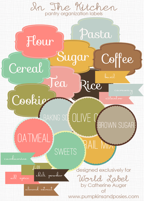 Free kitchen printable labels for canisters or more