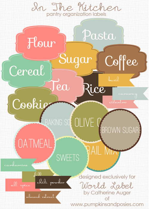 Kitchen, Spice Jar & Pantry Organizing Labels  Free printable labels &  templates, label design @WorldLabel blog!