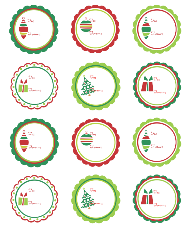 Christmas Labels Ready To Print! 