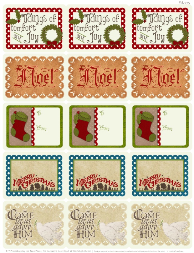 A Rustic Christmas Printable Label Set | Worldlabel Blog