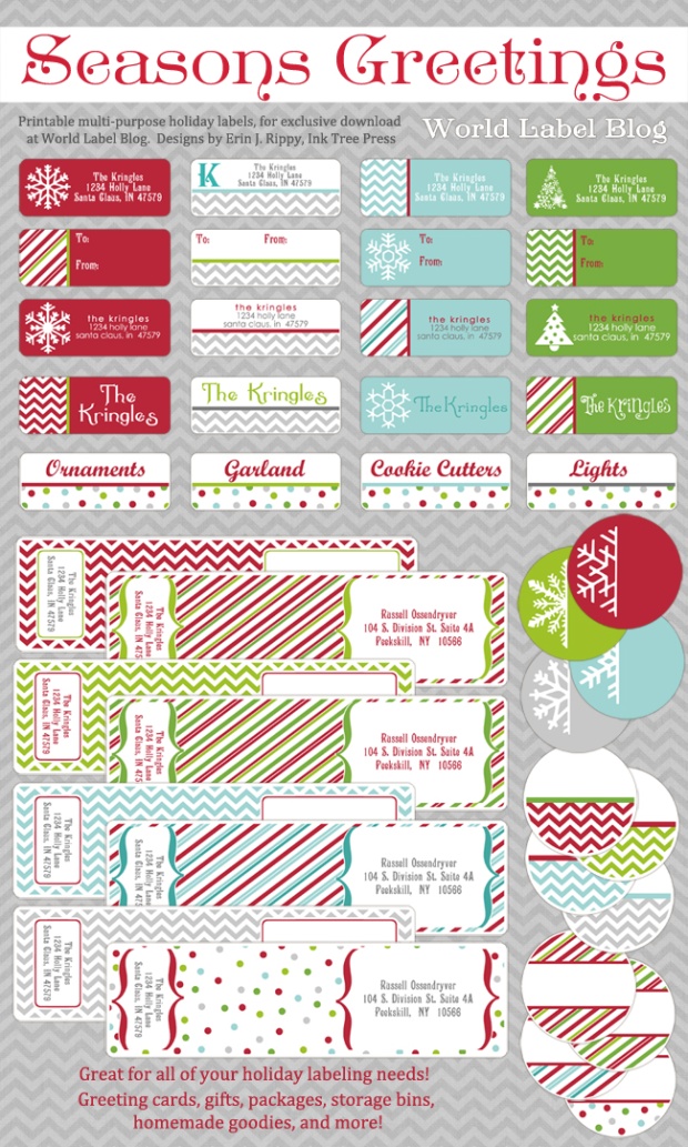 Free Printable Holiday Address Labels Free Printable Labels Templates Label Design Worldlabel Blog