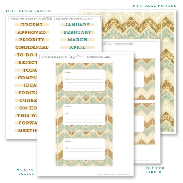 Free Printable Office Labels by Lia Griffith | Worldlabel Blog