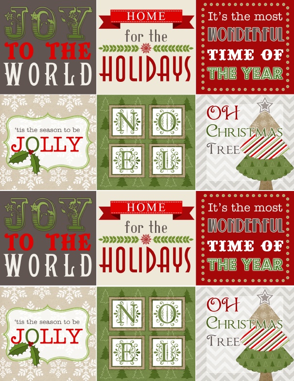 Treetop Glisten Free Christmas Labels &amp; Digital Scrapbooking Papers