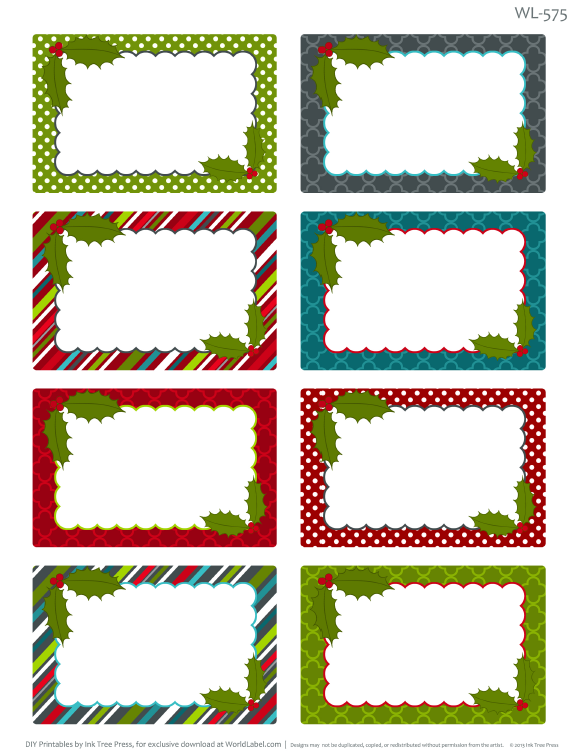 christmas labels blank 575