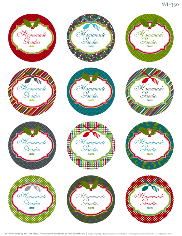 Printable Christmas Labels for Homemade Baking Worldlabel Blog