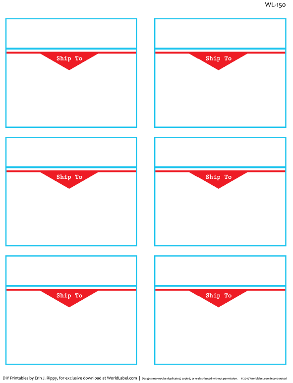 To And From Designed Shipping Label Templates Worldlabel Blog