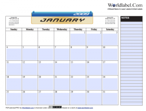 Free Printable Calendar Templates 2009