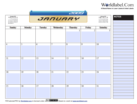 Calendar Template 2012 Pdf