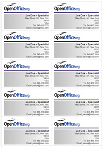 Quick Business Cards In Openoffice Org Template Download Free Printable Labels Templates Label Design Worldlabel Blog