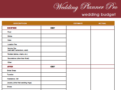 DIY Free Wedding Planner Pro fillable PDF | Worldlabel Blog