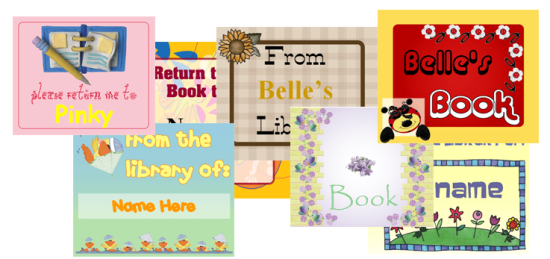 Kids Printable Book Labels