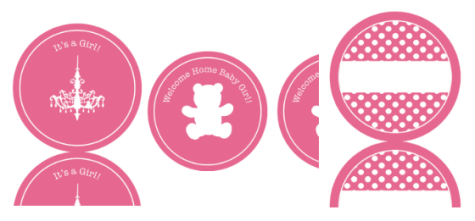 Free Baby Shower Labels in Printable PDF | Free printable labels & templates, label design ...