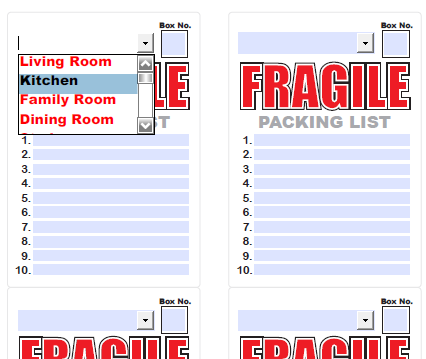 moving storage labels free complete template kit free