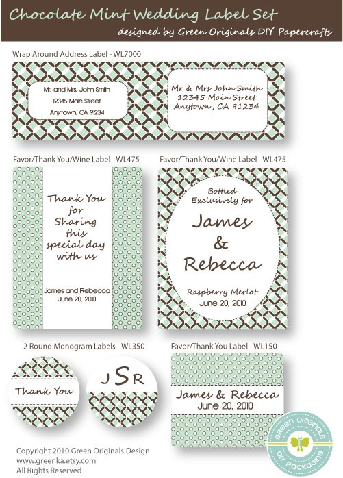 Free Wedding Labels DIY by Green Originals Worldlabel Blog