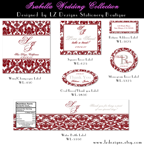 Taking Shape Wedding Return Address Labels