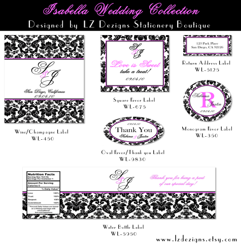 Taking Shape Wedding Return Address Labels