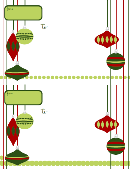 Printable Christmas Mail Tags Template