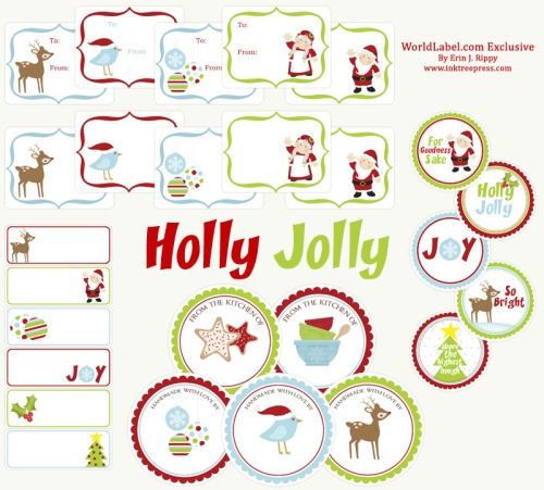 Printable Christmas Labels Holly_jolly_stylesheet