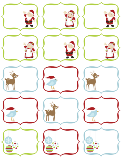 Xmas Labels Templates Free