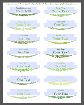Oval labels