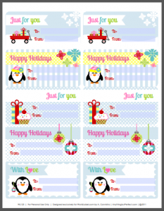 Holiday Labels set with Penguins by Anythingbutperfect.com | Free ...