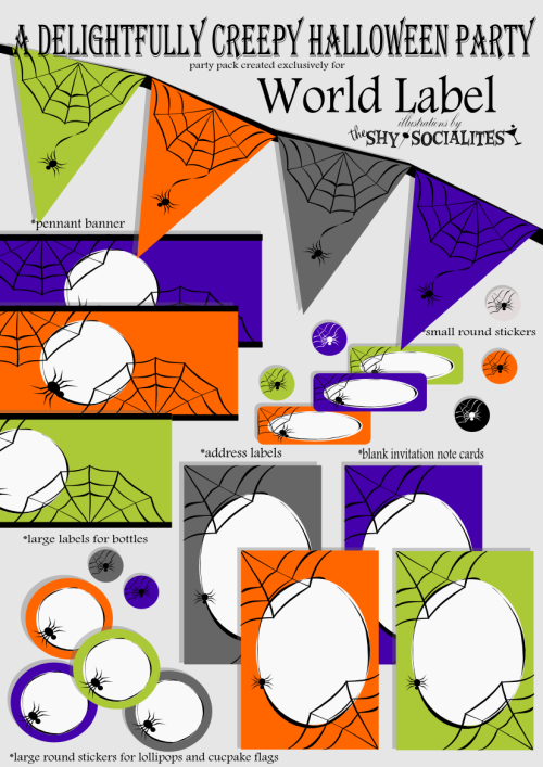 Halloween Party Labels By Shysocialites