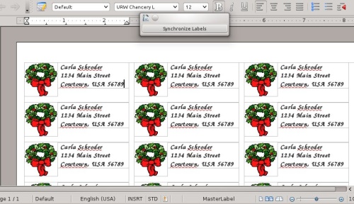 Creating Custom Fancy Address Labels in LibreOffice 