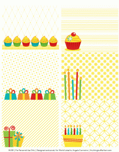 Retro Happy Birthday Printable Labels Set | Free printable labels ...