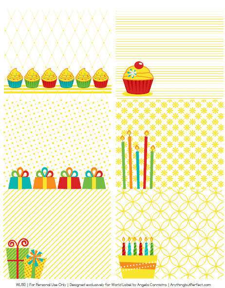 retro happy birthday printable labels set free printable labels