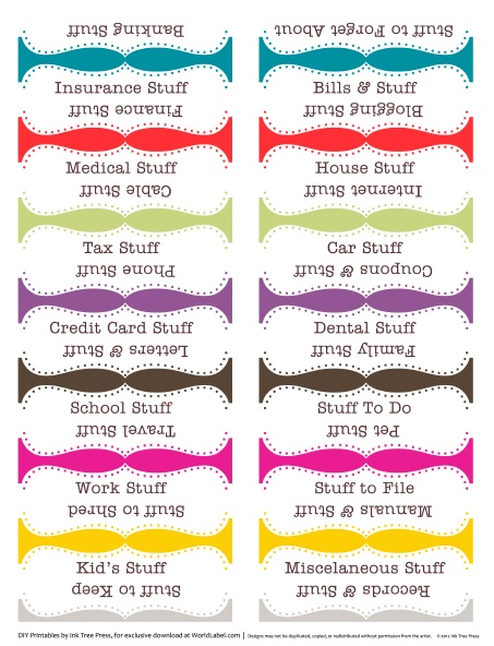 Free Printable Organizing Labels - Printable Online