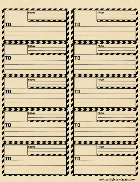 Blank Labels for Package Postage