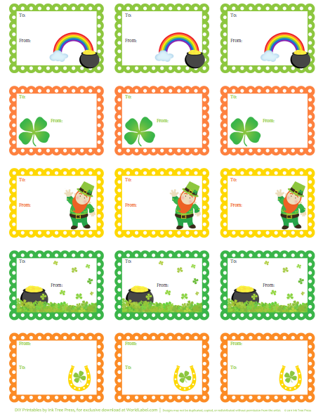 St Patrick S Day Labels And Stickers Free Printable Labels Templates Label Design Worldlabel Blog