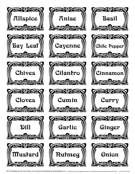 Spice Jar Labels (Free Printable) from Somewhat Simple