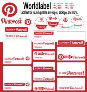 Pinterest label set for all you packages, envelopes, mailings and more ...