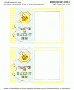 Baby Shower Labels in a Bumble Bee Boys Theme | Free printable labels ...