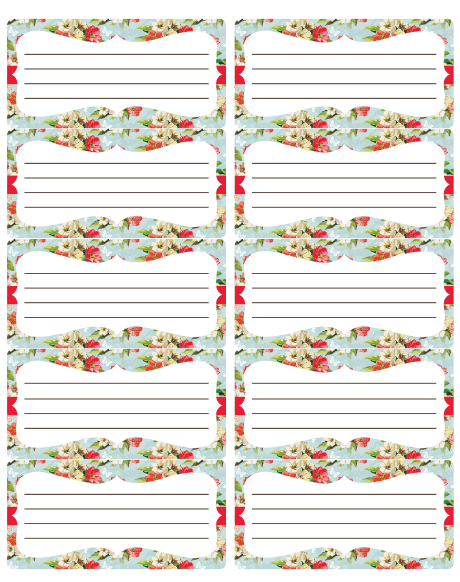 free floral clipart labels