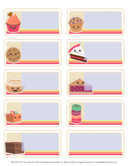 Bake Sale Printable Labels Set Worldlabel Blog