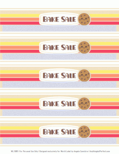 Bake Sale Printable Labels Set | Free printable labels & templates