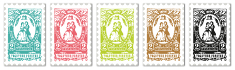 Wedding Postage Stamp Labels by Cathe Holden Free printable